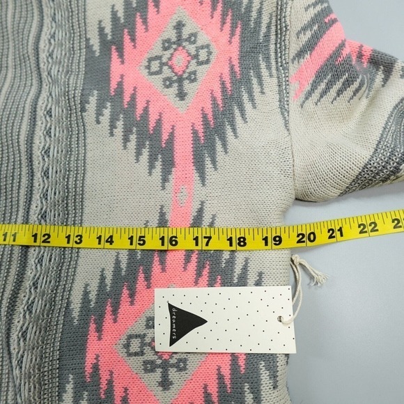 Dreamers Tribal Cardigan Womens S-M Pink Open Front Southwestern - Picture 13 of 16